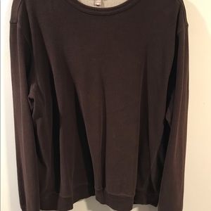 George Brand Pull Over Sweatshirt. Size Large42-44 Brown Color Long Sleeves.